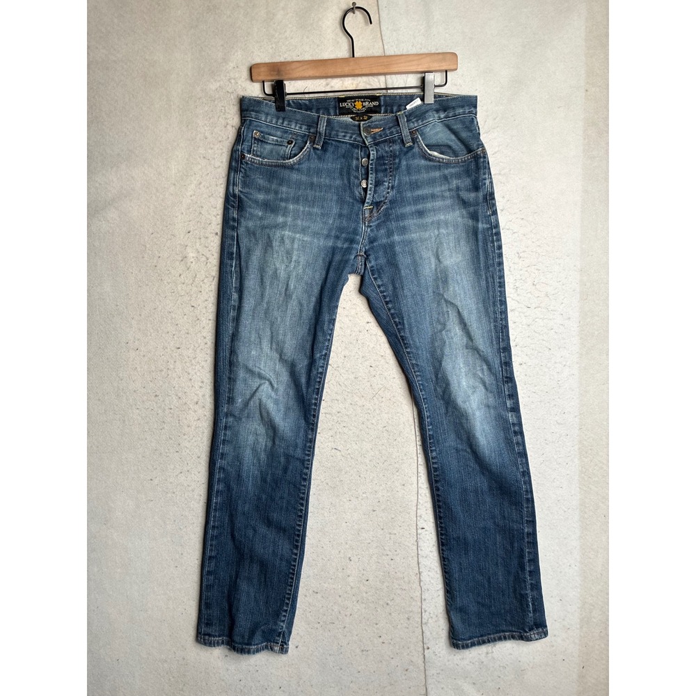 Lucky Brand 221 Slim Straight Mens Blue Denim Jeans 31x32 7M10846